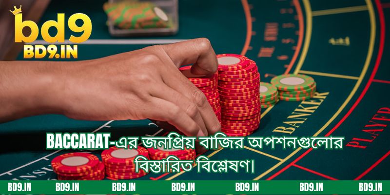 Baccarat এর জনপ্রিয় বাজির অপশনগুলোর বিস্তারিত বিশ্লেষণ।